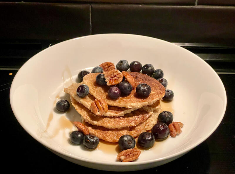 Banana oatmeal pancakes
