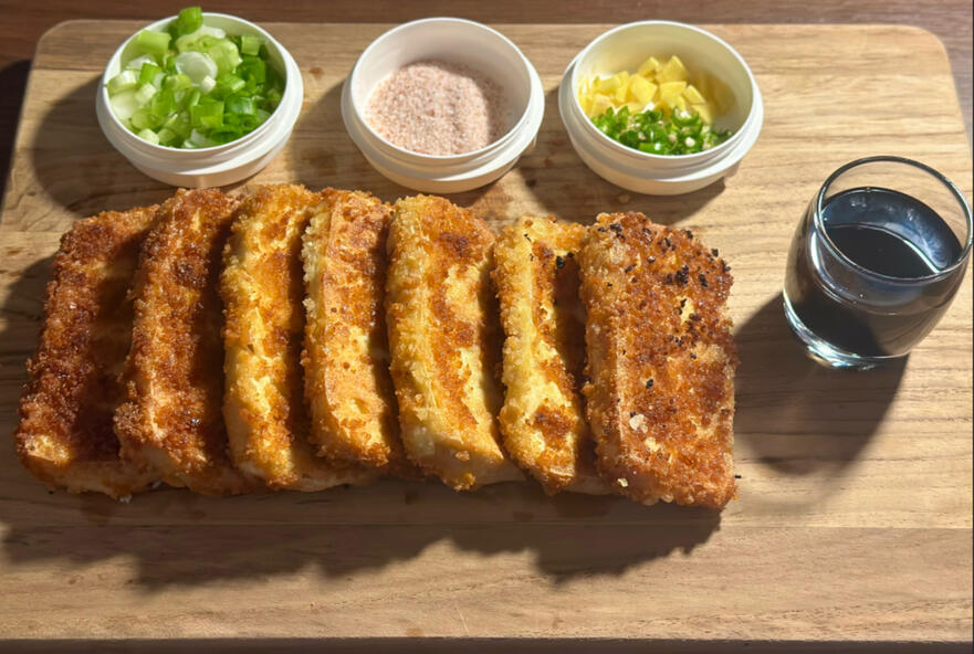 Panko-coated tofu